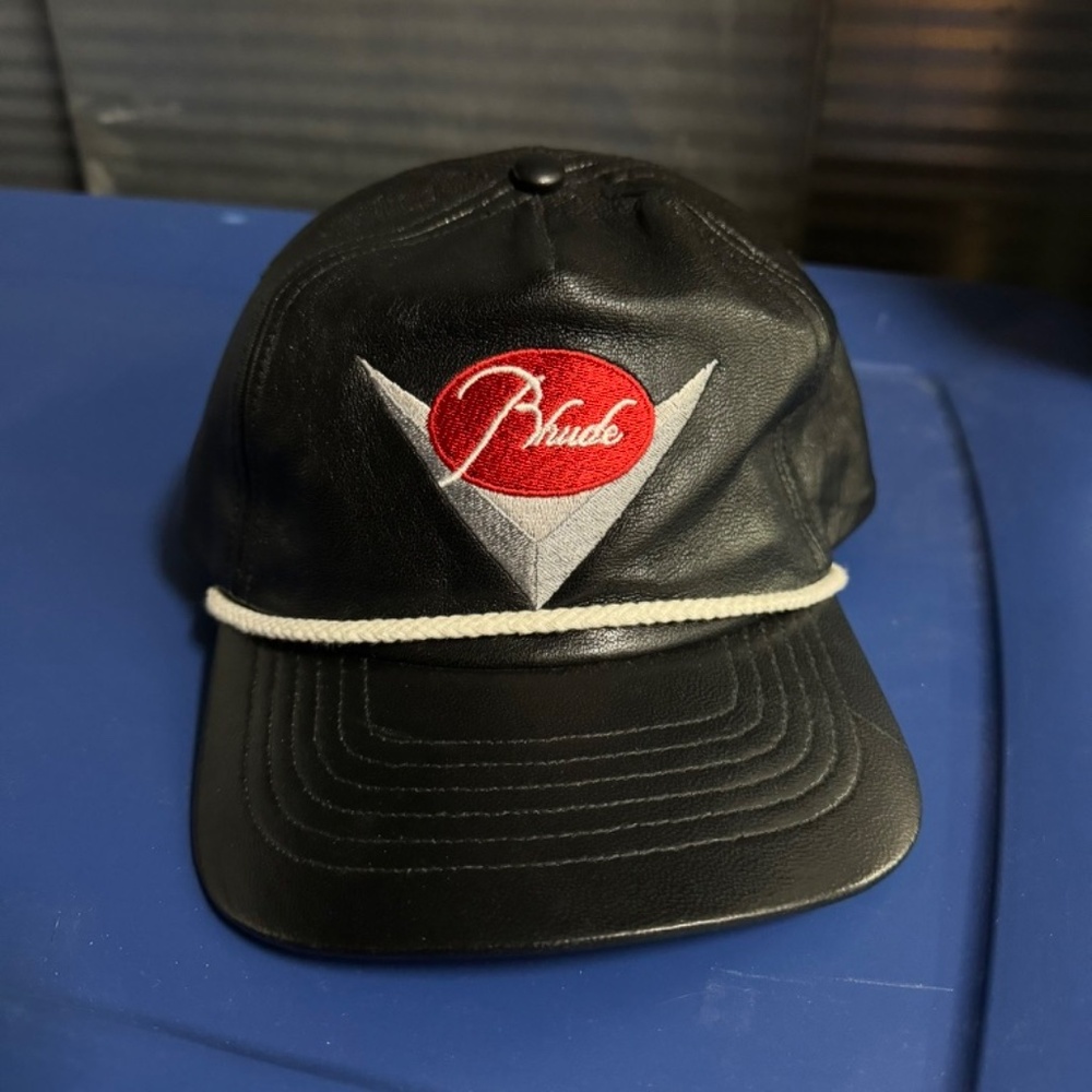 Rhude Genuine Leather Trucker Cap Snapback Hat